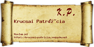 Krucsai Patrícia névjegykártya